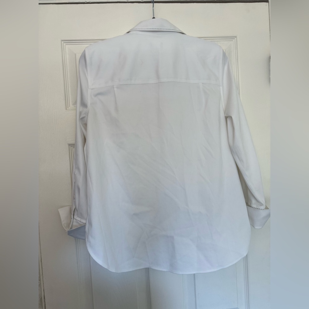 Chico's Classic White Collared Button-Up Shirt - image 2